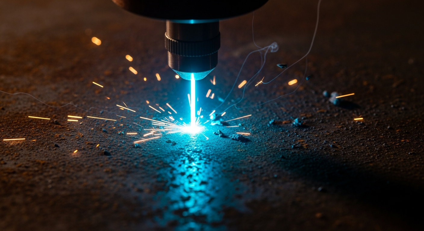 Laser cleaning metal surface